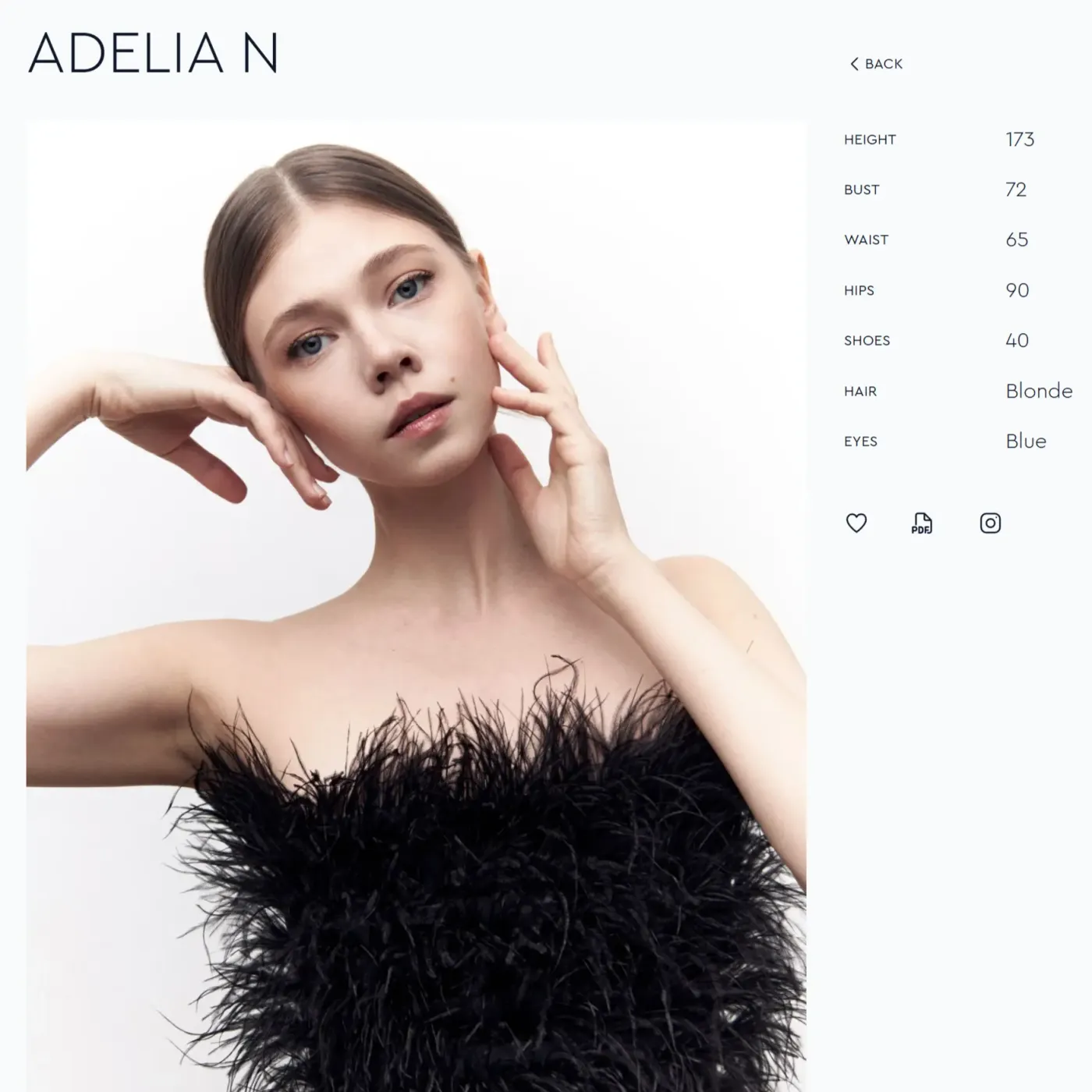 Talent profile page