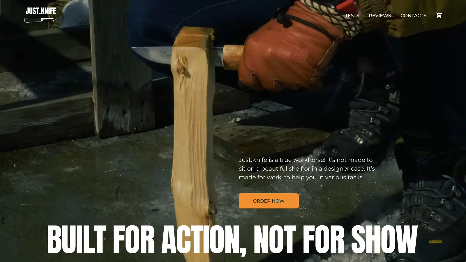 Knife shop website case study